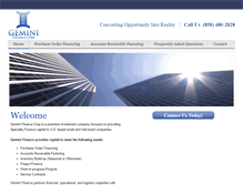 Tablet Screenshot of geminifinancecorp.com